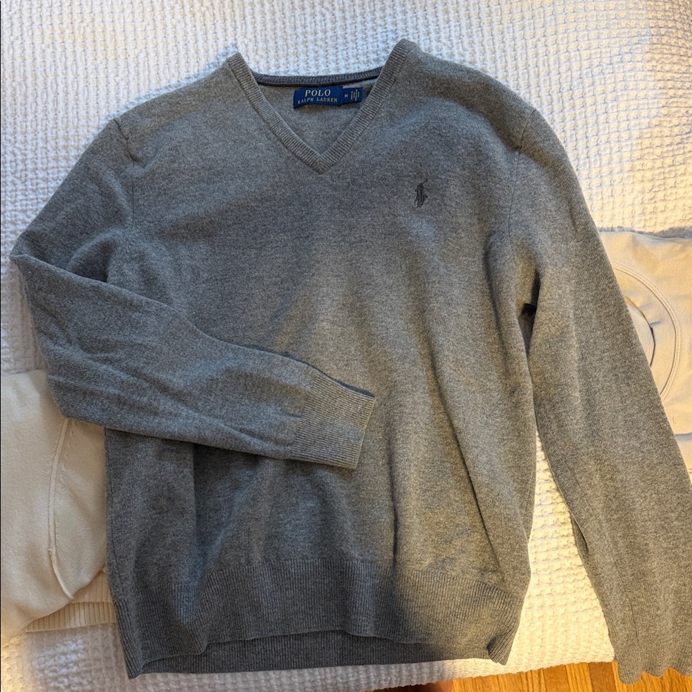 Polo by Ralph Lauren Charcoal V-Neck Sweater